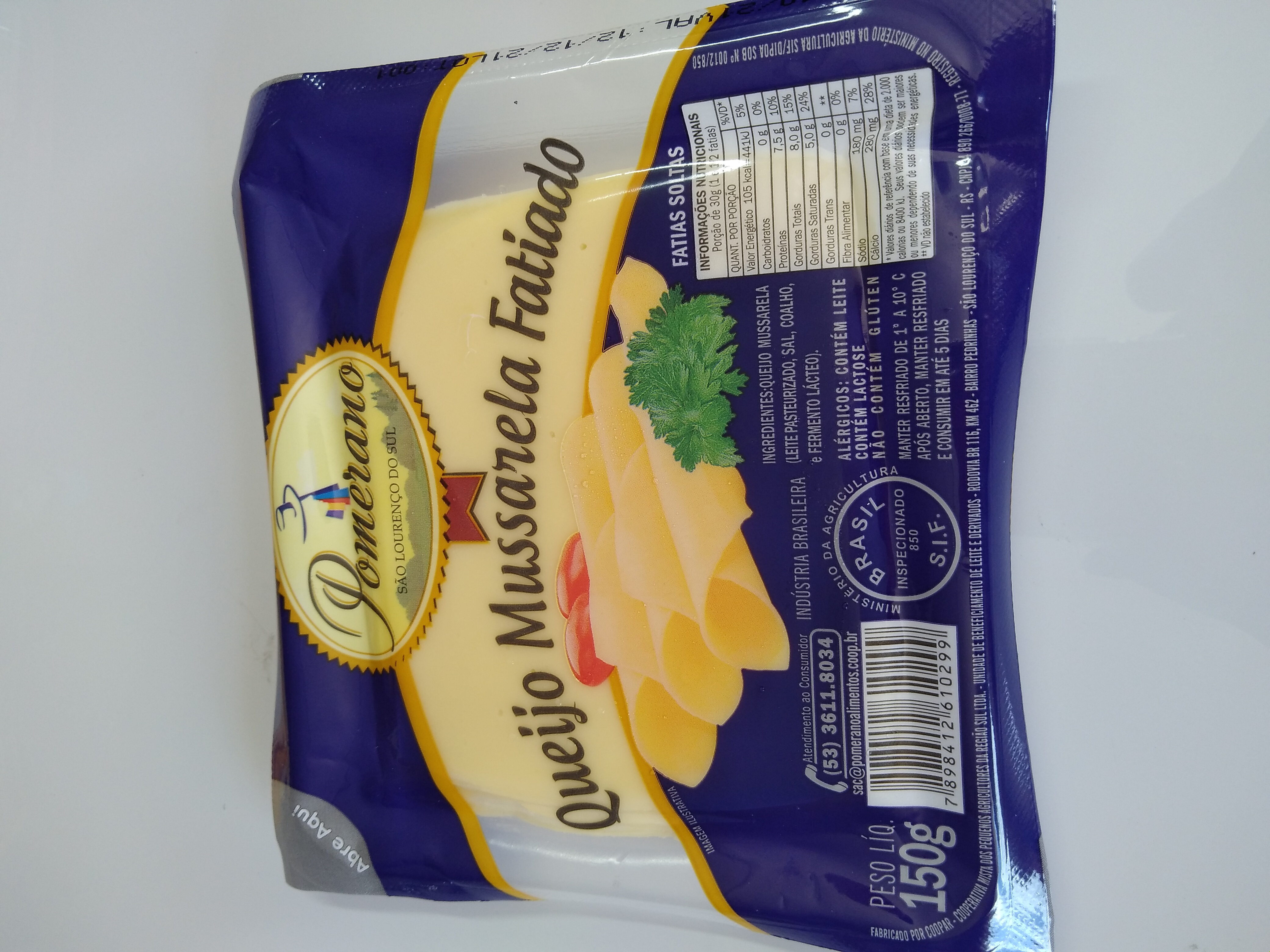 QUEIJO POMERANO MUSSARELA 150G                    